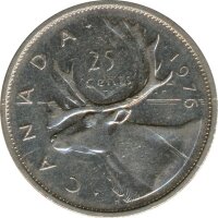 Kanada 25 Cents 1976 Elizabeth II*