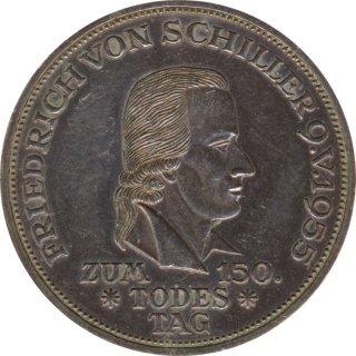 BRD 5 DM 1955 F Friedrich von Schiller Silber*