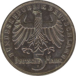 BRD 5 DM 1955 F Friedrich von Schiller Silber*