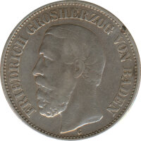 Baden 2 Mark 1898 G Friedrich I Silber*
