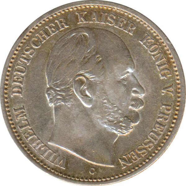 Preussen 2 Mark 1876 C Wilhelm I Silber*