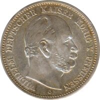 Preussen 2 Mark 1876 C Wilhelm I Silber*