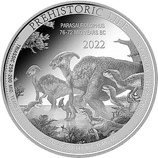 Kongo 2022 - Parasaurolophus 1 Oz Silber*
