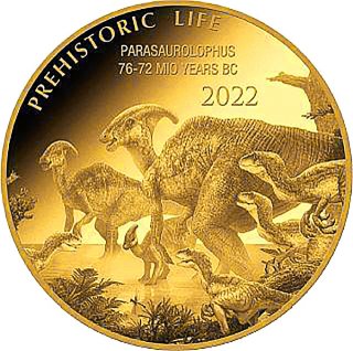Kongo 2022 - Parasaurolophus 0,5 Gramm Gold