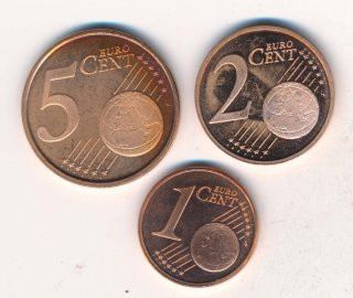Niederlande Set 1-5 Cent 2002 Beatrix*