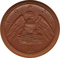 Sachsen 2 Mark 1921 aus  Meissener Steingut*