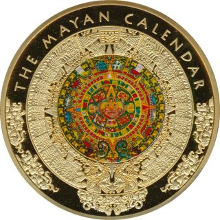 Medaille 2012 Maya-Kalender in Farbe