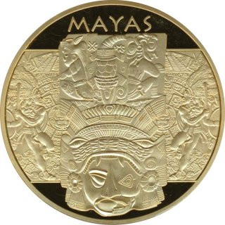Medaille 2012 Maya-Kalender in Farbe