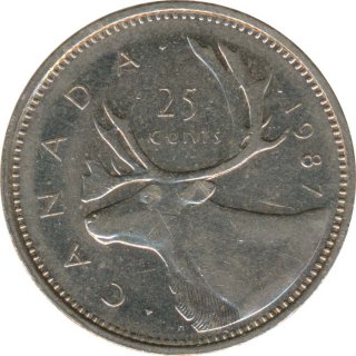 Kanada 25 Cents 1987 Elizabeth II*