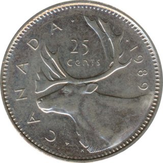 Kanada 25 Cents 1989 Elizabeth II*