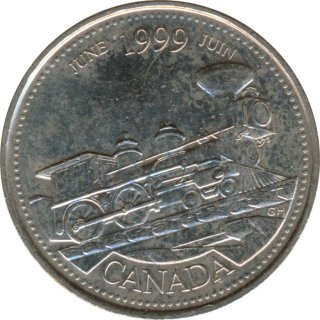 Kanada 25 Cents 1999 Millenium - Juni*