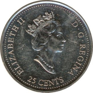 Kanada 25 Cents 1999 Millenium - Juli*