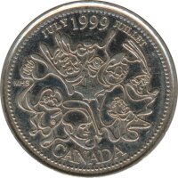 Kanada 25 Cents 1999 Millenium - Juli*