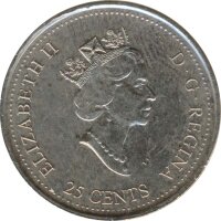 Kanada 25 Cents 1999 Millenium - August*