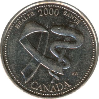 Kanada 25 Cents 2000 Millenium - Health*