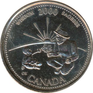 Kanada 25 Cents 2000 Millenium - Wisdom*