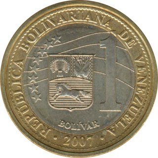 Venezuela 1 Bolivar 2007 Simon Bolivar*