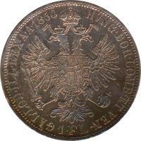 Österreich 1 Florin 1860 A Franz-Joseph - REX mit Punkt - Silber*