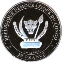 Kongo 2023 - Titanoboa 1 Oz Silber in Farbe
