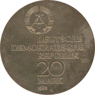 DDR 20 Mark 1980 Ernst Abbe Silber*