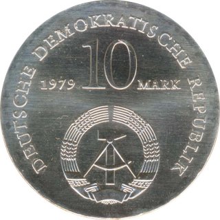 DDR 10 Mark 1979 Ludwig Feuerbach Silber*