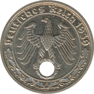 Deutsches Reich 50 Pfennig 1939 A Jaeger Nr 365*