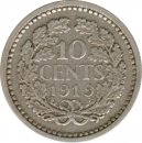 Niederlande 10 Cents 1919 Wilhelmina Silber*