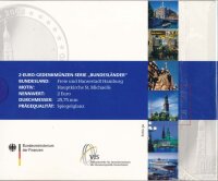BRD 2 Euro 2008 A-J PP Satz Hauptkirche St. Michaelis im...