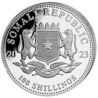 Somalia Republik 2023 - Leopard 1 Oz Silber in Farbe