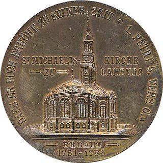 Hamburg Medaille 1906 St. Michaelis / Hamburger Michel