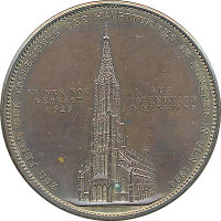 Ulm Medaille 1923  Ulmer M&uuml;nster - vergoldet