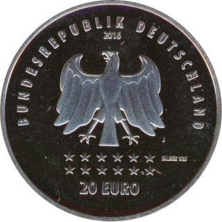 Deutschland 2016 - 20 Euro - 175 Jahre Deutschlandlied PL*
