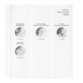 Vordruckblatt f. 20 Euro - Gedenkmünzen Deutschland 2022