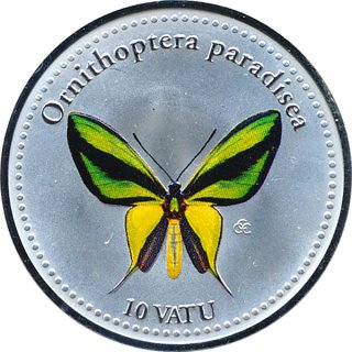 Vanuatu 10 Vatu Schmetterling Ornithoptera Paradisea*