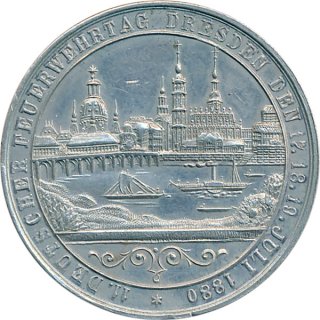 Medaille Dresden 1880 - 11. Deutscher Feuerwehrtag*