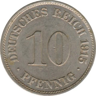 Deutsches Reich 10 Pfennig 1915 J*
