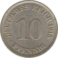 Deutsches Reich 10 Pfennig 1915 J*
