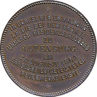 Sachsen Altenburg 1864 Medaille Ernst Herzog*