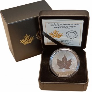 Kanada 2021 W - Maple Leaf 1 Oz Silber im Etui*