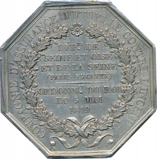 Medaille Frankreich 1828 - Feuerversicherung*