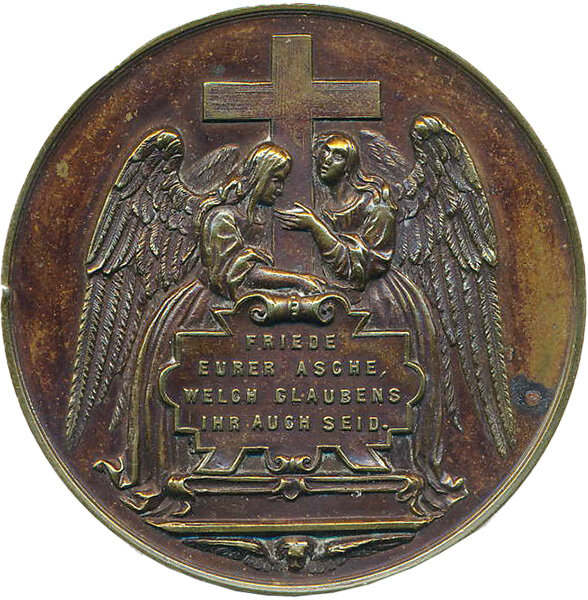 Medaille &Ouml;sterreich 1881 Opfer des Brandes im Ringtheater in Wien *