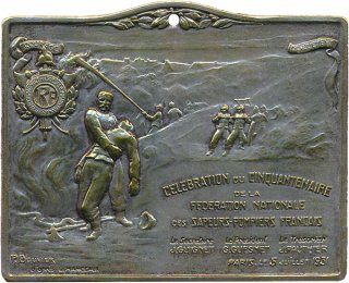 Medaille Frankreich 1931 - 50 Jahre Nationaler Feuerwehrverband*