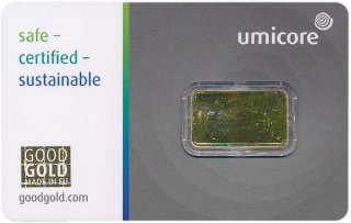 Goldbarren - Umicore 5 gr in Coin-Card