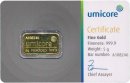 Goldbarren - Umicore 5 gr in Coin-Card