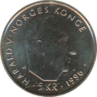 Norwegen 5 Kroner 1996 100 Jahre Rckkehr von Fridtjof Nansen aus der Arktis*