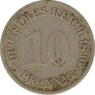 Deutsches Reich 10 Pfennig 1896 G*