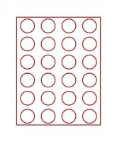 Lindner M&uuml;nzbox 2760 - rund - Rauchglas / dunkelrote...