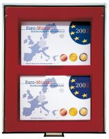 Lindner Sammelbox 2468 - 2 F&auml;cher - Standard / rote...