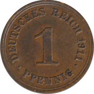 Deutsches Reich 1 Pfennig 1911 E*