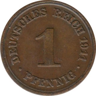 Deutsches Reich 1 Pfennig 1911 F*
